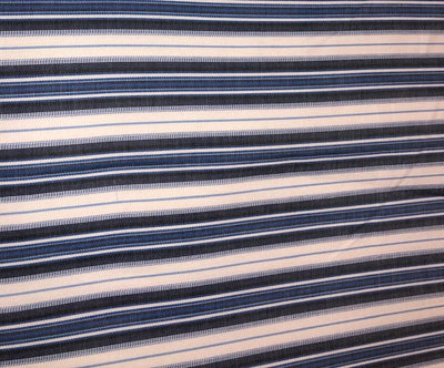 100% cotton poplin  twill weave blue /white stripe 56" wide [18385]