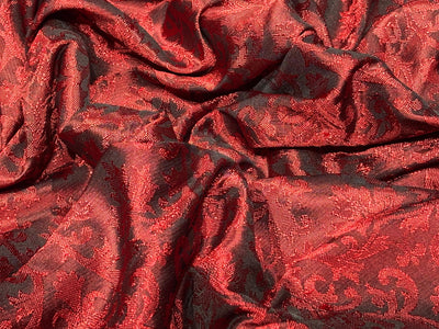 Brocade fabric Wine  Red Colour 44" wide BRO72[1wine]