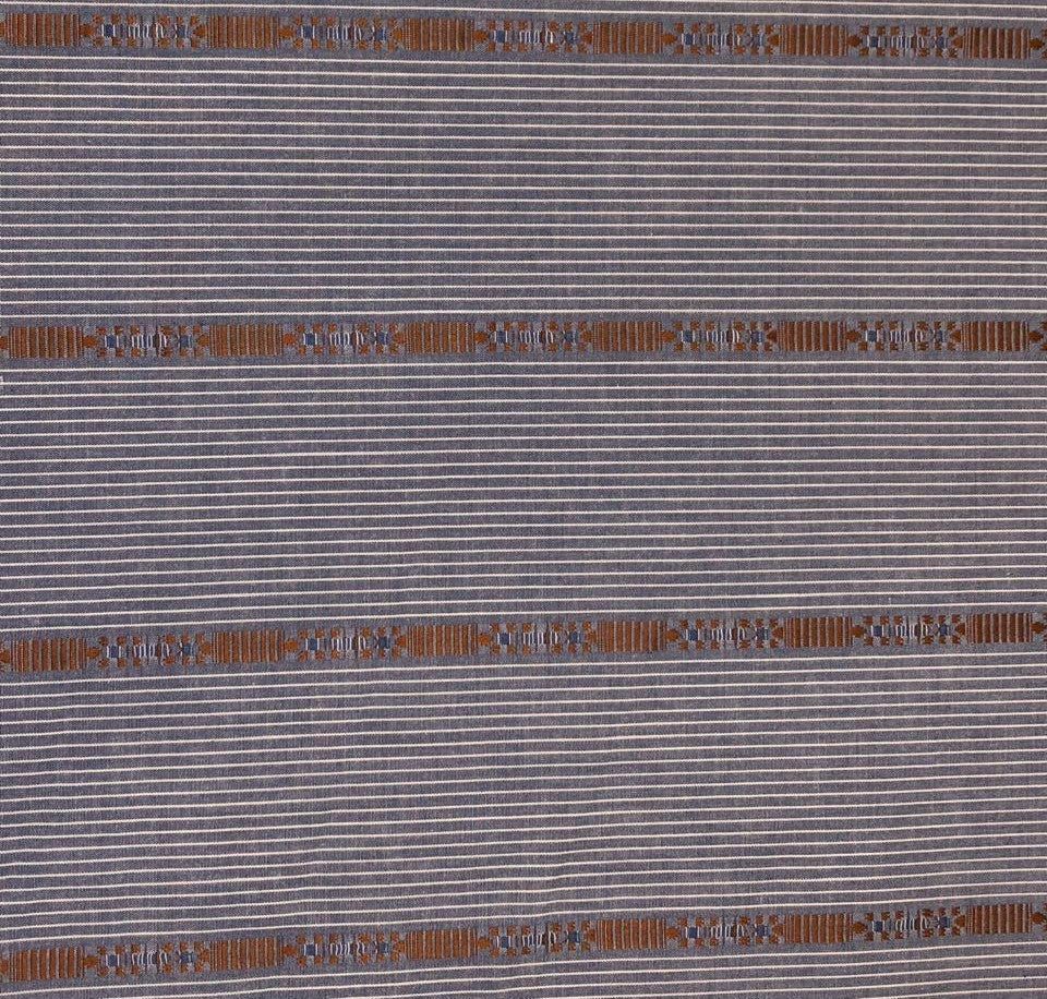 100% cotton stripes blue /white stripe with brown stripe pattern 56" wide [18344]