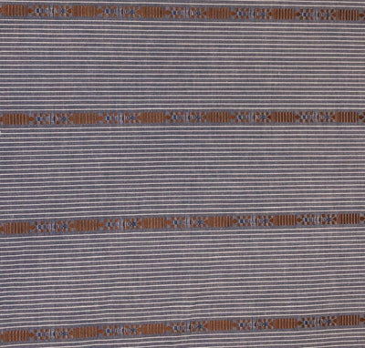 100% cotton stripes blue /white stripe with brown stripe pattern 56" wide [18344]