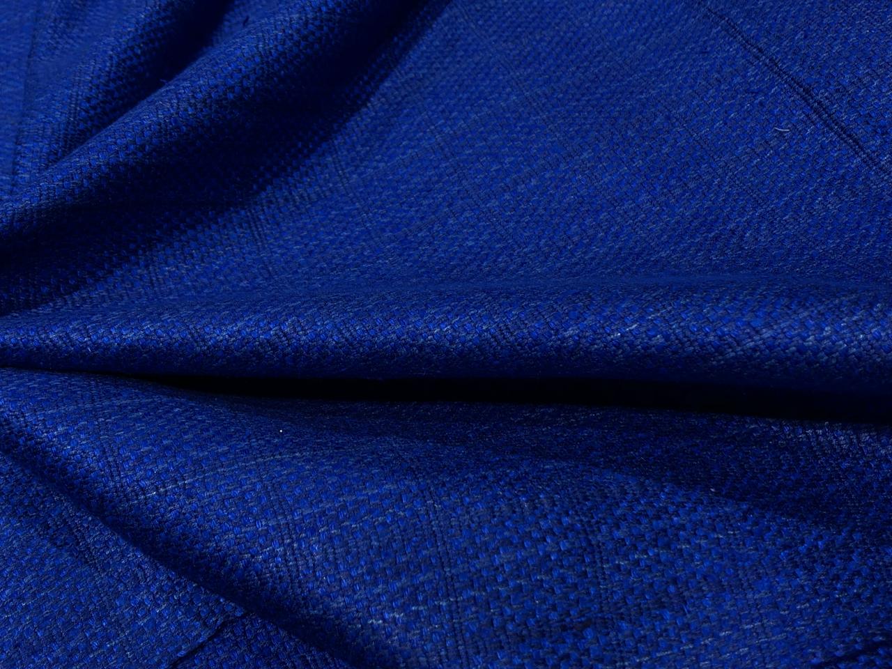 HEAVY MATKA SILK FABRIC ROYAL BLUE  44" wide HANDLOOM WOVEN,4 PLY MATKA [17646]