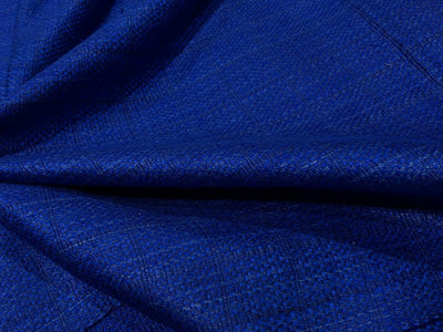 HEAVY MATKA SILK FABRIC ROYAL BLUE  44" wide HANDLOOM WOVEN,4 PLY MATKA [17646]