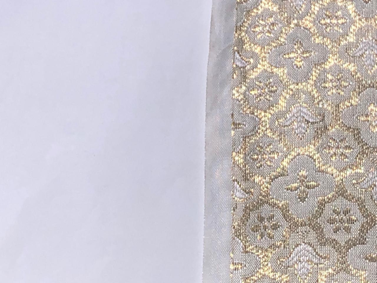 Brocade Fabric Jacquard x metallic gold Gold Color 44" WIDE BRO977 available in 2 colors bright pink and red