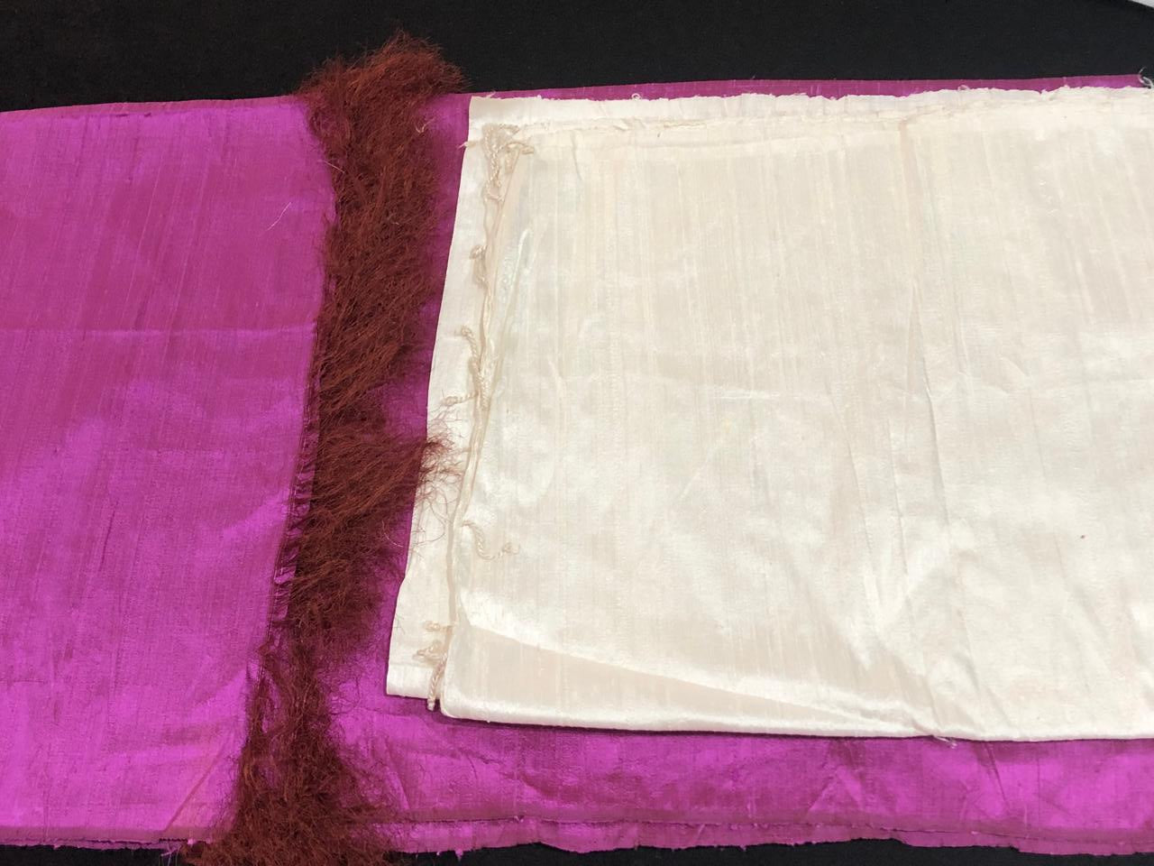 100% SILK SCARVES/STOLES WITH FRINGES  available in 2 colors PINK PURPLE AND IVORY