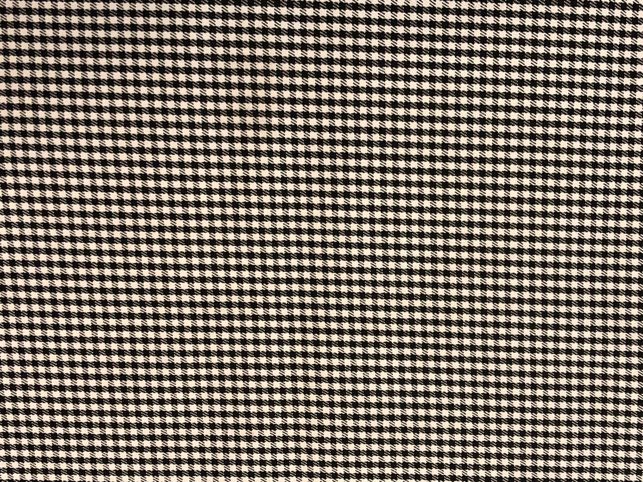 SUITING PLAIDS POLYESTER VISCOSE 58"hounds tooth available in 2 sizes 3 mm and 4 mm [18318/19]