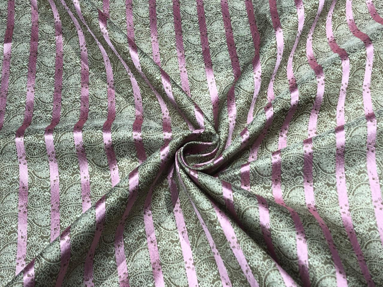 Brocade fabric subtle silver pink  color with paisley jacquard  44" wide reversable BRO1031[2]