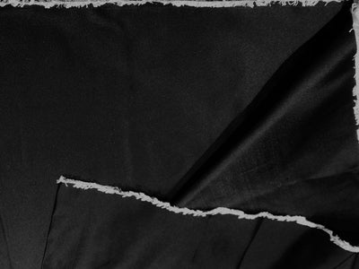 Silk Duchess satin  fabric 40 momme 54" wide reversable jet black and silver [17606]