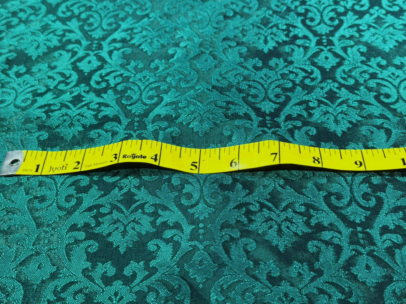 Brocade Fabric TEAL color self jacquard 44" wide BRO1027[1]