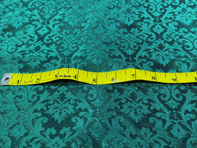 Brocade Fabric TEAL color self jacquard 44" wide BRO1027[1]