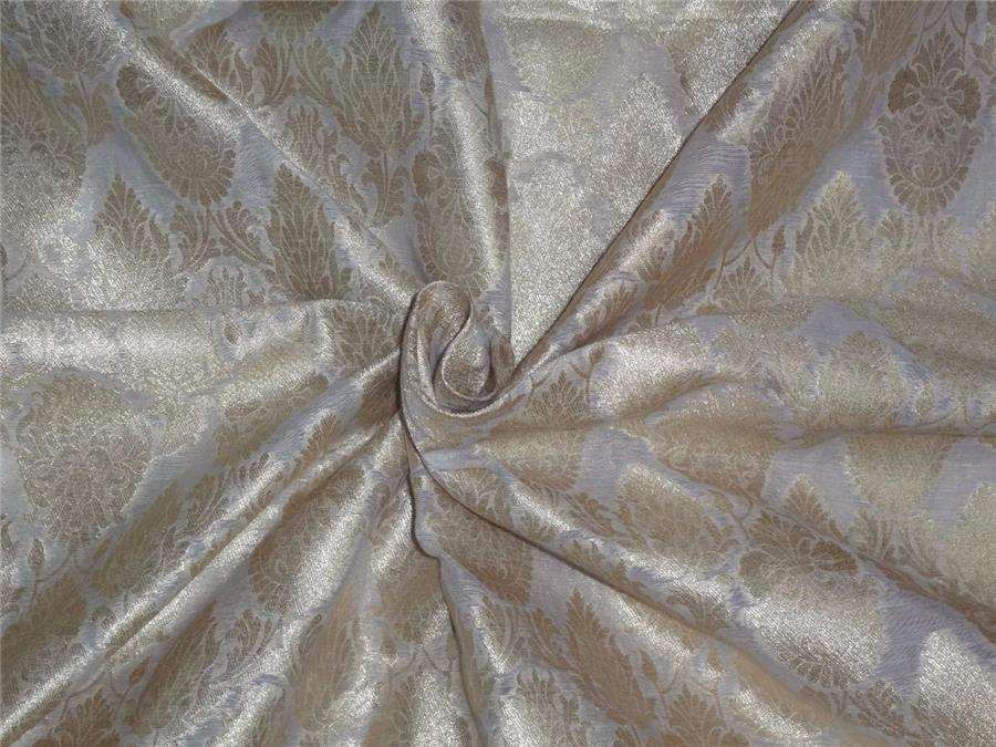 100% cotton brocade ivory with gold metallic colour44&quot; wide motifs