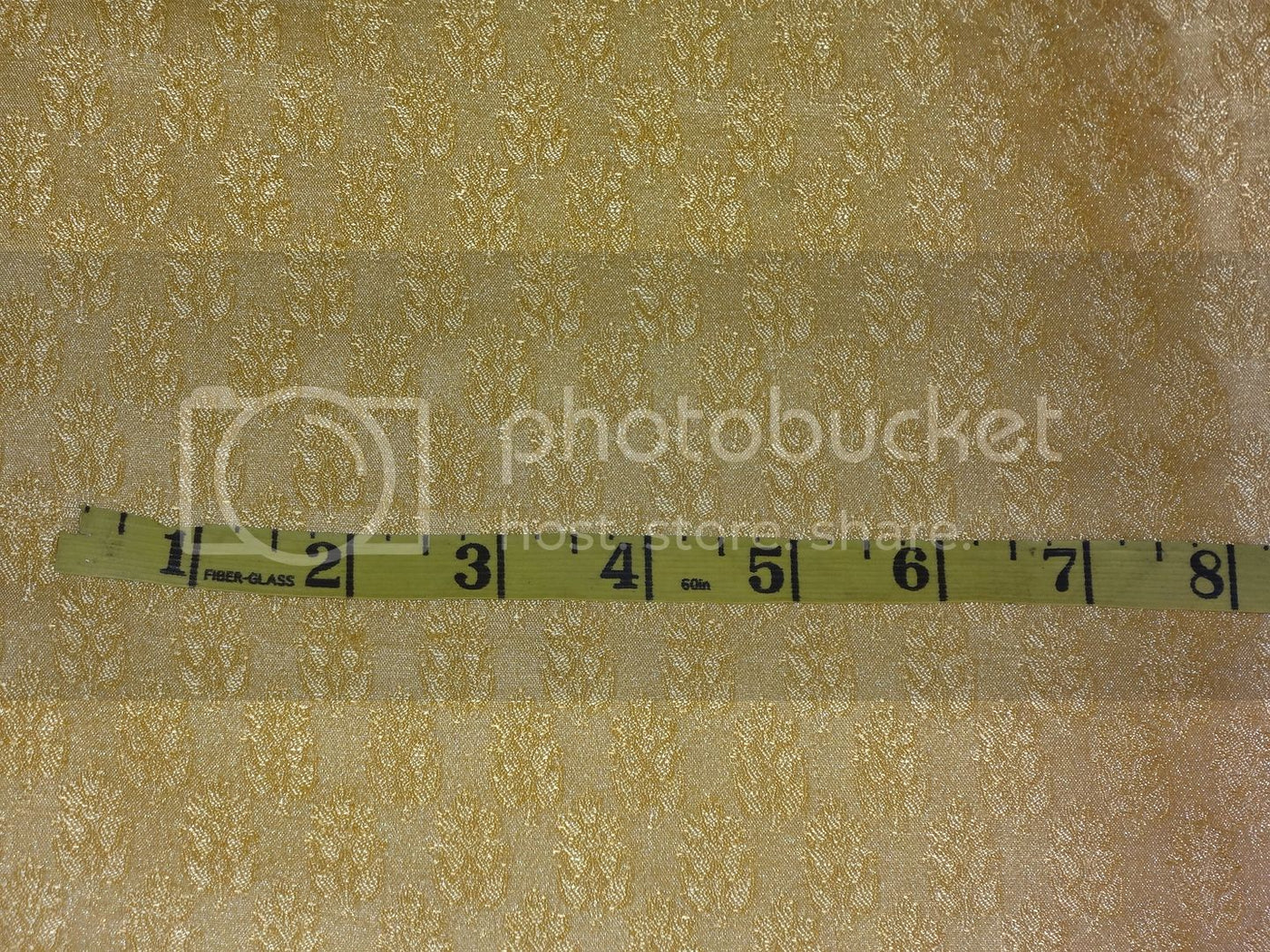 SILK BROCADE FABRIC YELLOW COLOR 44" wide BRO240[2]