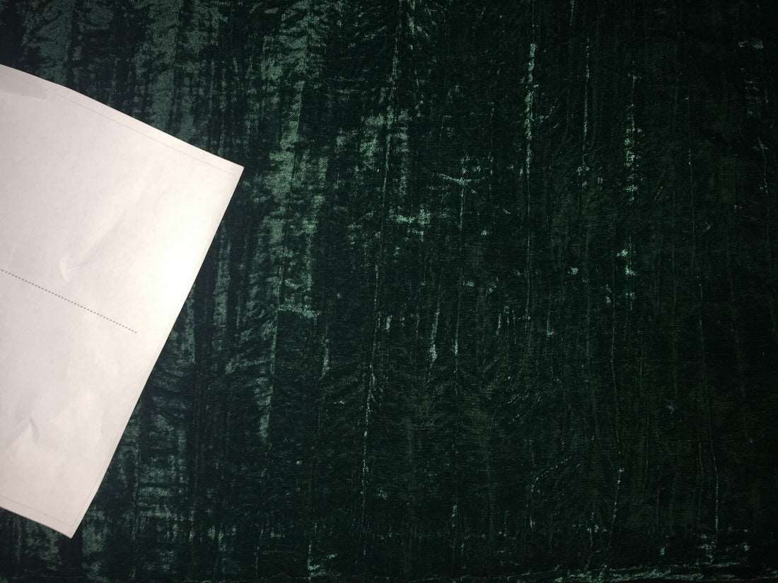 100% Crushed Velvet Bottle Green Fabric ~ 44&quot; wide