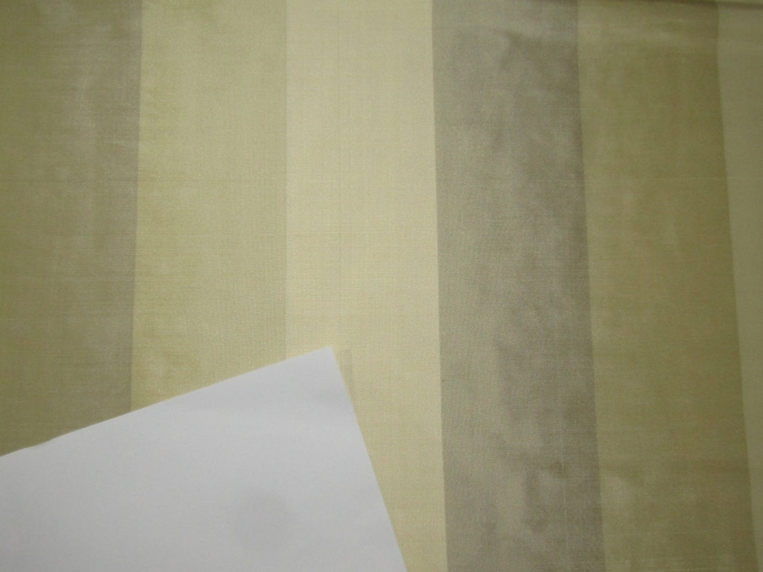 Pure SILK Dupioni FABRIC 3 Shades of Gold Stripes 54" wide DUP#S21[1]