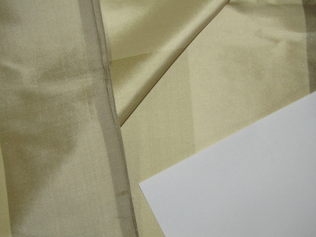 Pure SILK Dupioni FABRIC 3 Shades of Gold Stripes 54" wide DUP#S21[1]