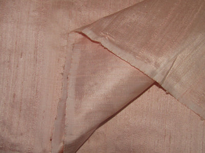 100% pure silk dupioni fabric PEACH PINK color 54" wide with slubs MM51[5]