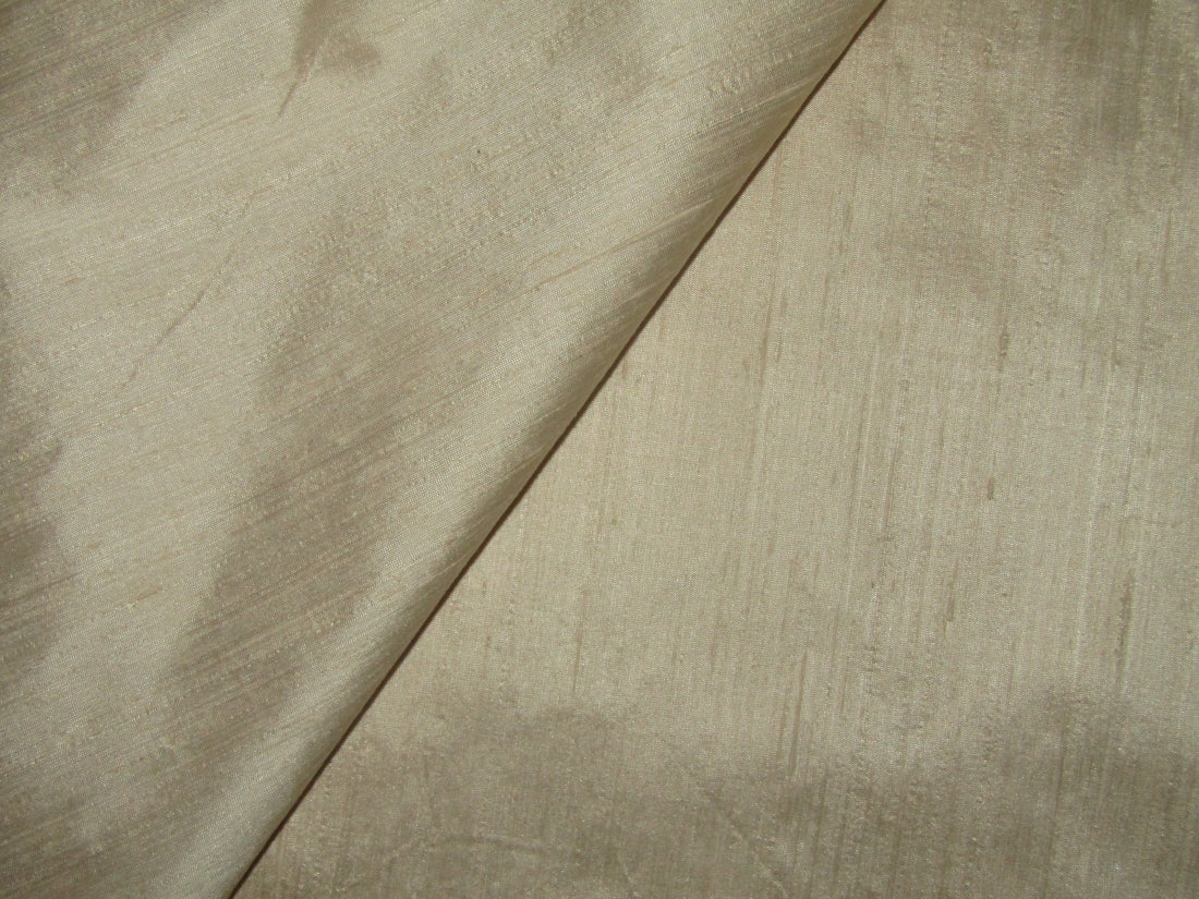 100% pure silk dupioni fabric BEIGE 54" wide with slubs by the yard MM23[6]