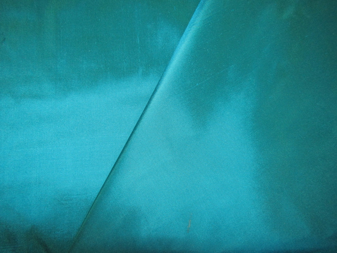 100% Pure silk dupion fabric kigfisher blue x green color 54" wide DUP284