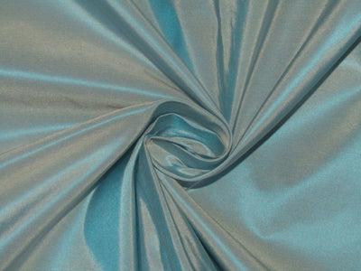 100% Pure SILK TAFFETA FABRIC Blue x Ivory Shot color RAPIER PREMIUM QUALITY 54" wide TAF201