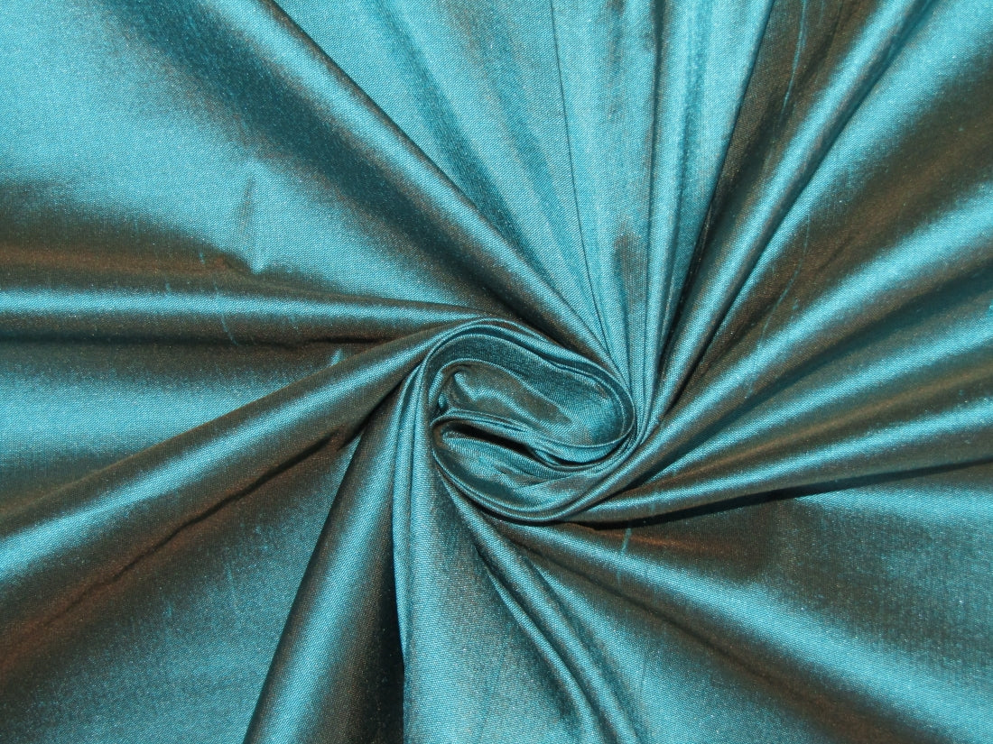 Silk dupioni fabric iridescent turquoise blue color 54" wide DUP51[3]
