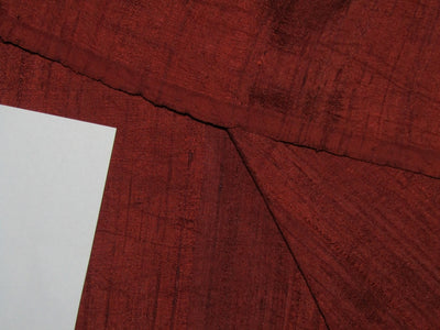 Pure SILK Dupioni FABRIC Deep Rusty Burgundy color with slubs 54" wide DUP65[2]