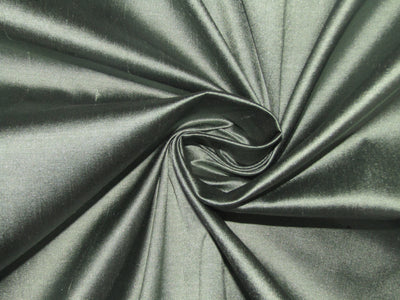 PURE SILK DUPIONI FABRIC GREYISH BLACK COLOR 54'' WIDE DUP69[2]