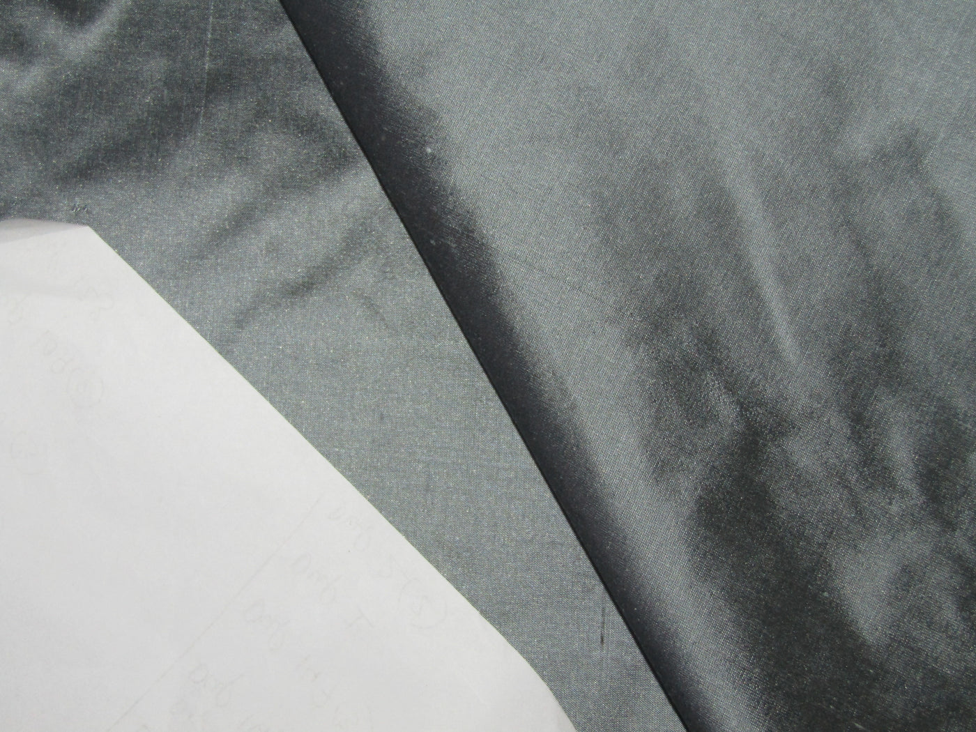 100% Pure SILK Dupion FABRIC Metallic Silver color 44" wide DUP101[1]