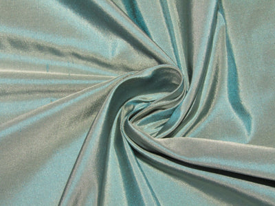 Pure SILK DUPIONI FABRIC Iridescent Blue x Grey Shot color 54" wide DUP138