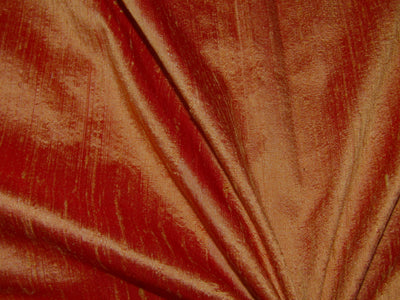 Pure SILK DUPIONI FABRIC Rusty Orange color 54" wide DUP136[2]