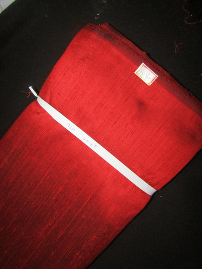 100% pure silk dupion fabric RED X BLACK colour 44" & 54" wide with slubs MM33[1]