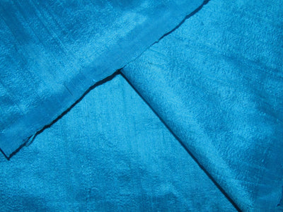 Silk dupioni fabric turquoise blue color  WITH SLUBS 44" wide MM DUP2[2]