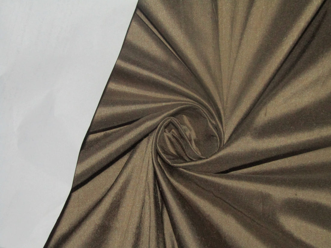 Pure SILK DUPIONI FABRIC Light Chestnut Brown color 54" wide DUP155