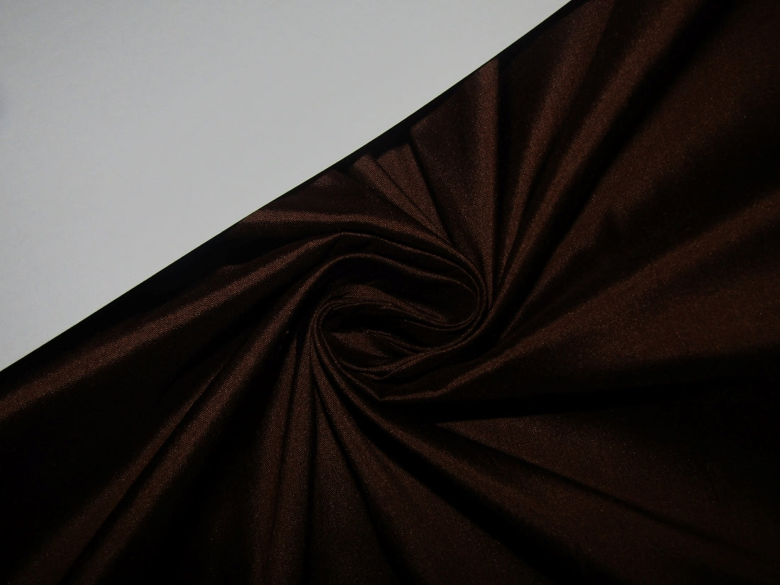 PURE SILK Dupioni FABRIC Reddish Soil Brown Color 54" WIDE DUP148