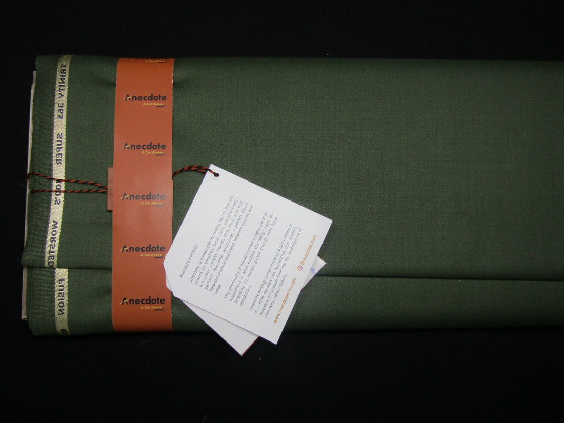 woolen fabric army green colour 58" wide [10476]