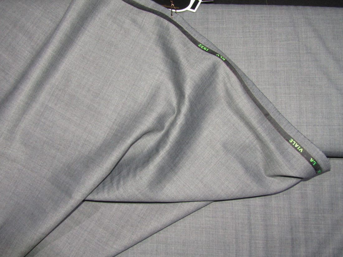 woolen fabric light grey weave 58" wide [10463]