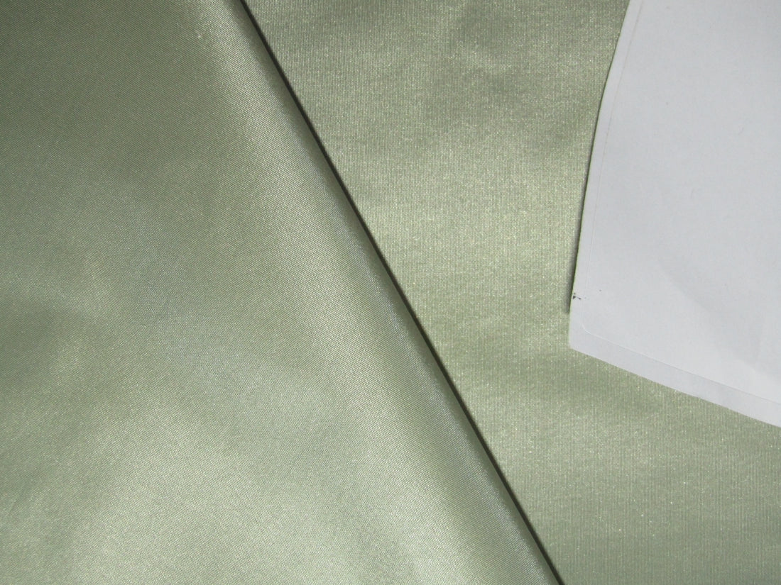 Pure SILK TAFFETA FABRIC golden green color 54" wide TAF67[7]