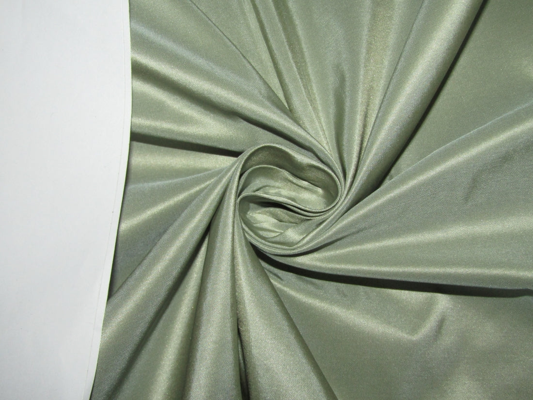 Pure SILK TAFFETA FABRIC golden green color 54" wide TAF67[7]