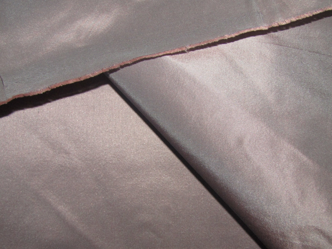 100% Pure Silk Taffeta Fabric Baby Pink x Blue color 60" wide TAF185[10]
