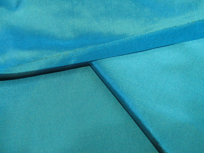 100% Silk Taffeta Fabric blue and green Color 54" wide TAF92