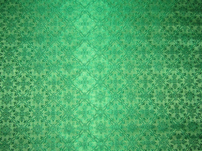 Brocade Fabric Green color Liturgical Vestment Cross Design 44"wide BRO213[7]