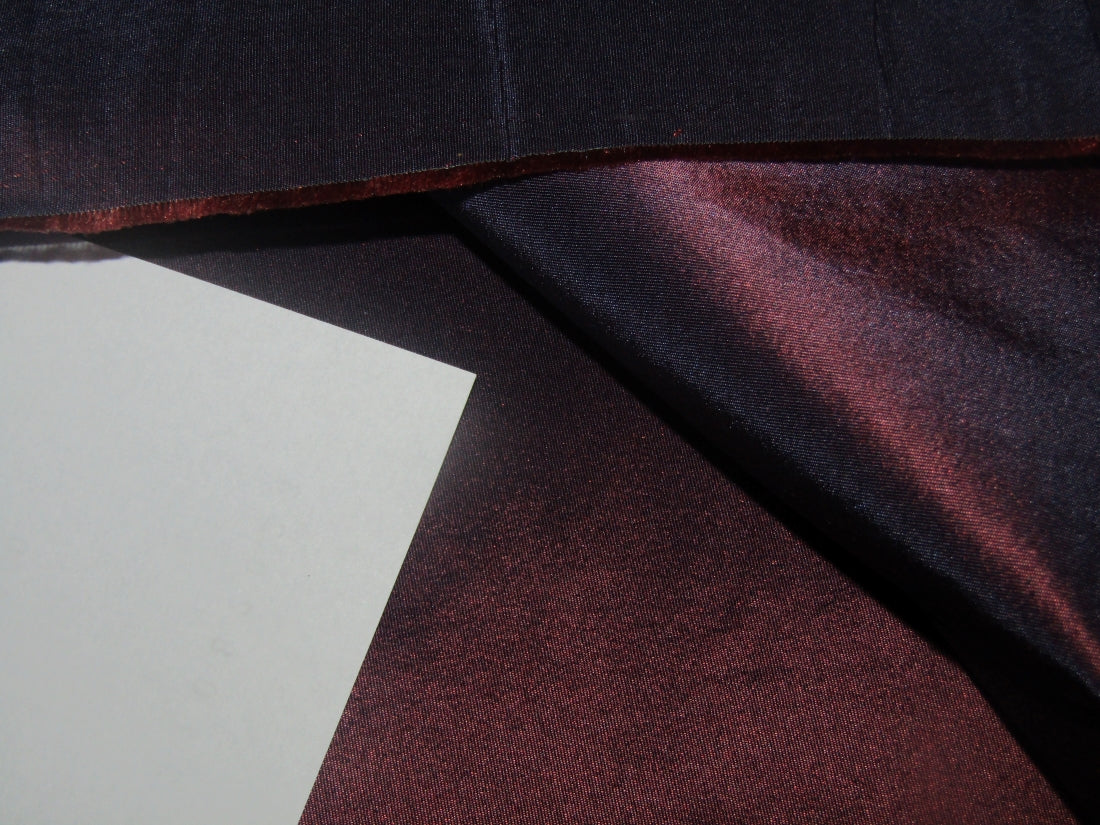 Pure SILK TAFFETA FABRIC Purple x Burgundy Shot color 54" WIDE TAF179[2]