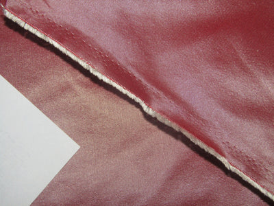 100% Pure SILK TAFFETA FABRIC Red x Ivory shot 54" wide TAF198[1]