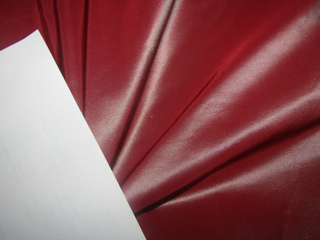 100% Pure SILK TAFFETA FABRIC Red x Ivory shot 54" wide TAF198[1]