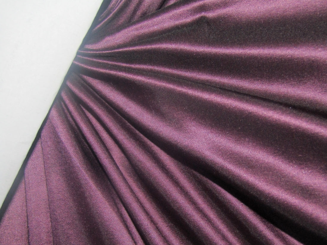 100% Pure SILK TAFFETA FABRIC Pink x Black color 54" wide TAF187[11]