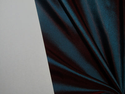 100% Silk taffeta fabric bright blue x wine iridescent 54" wide TAF192[2]