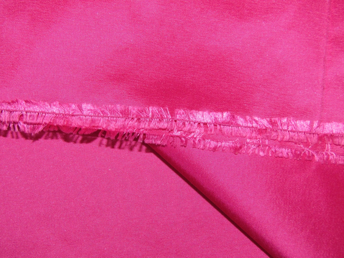 100% Pure SILK TAFFETA FABRIC Hot Fiery Pink color 54" wide TAF202