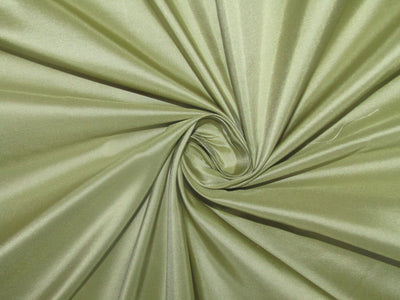 100% Pure SILK TAFFETA FABRIC Light Olive color 54" wide TAF225[2]