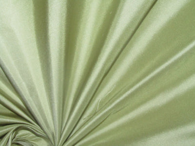 100% Pure SILK TAFFETA FABRIC Light Olive color 54" wide TAF225[2]