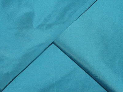 SILK TAFFETA FABRIC Deep Turquoise Blue color iridescent 54" wide TAF223