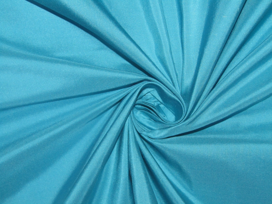 SILK TAFFETA FABRIC Deep Turquoise Blue color iridescent 54" wide TAF223