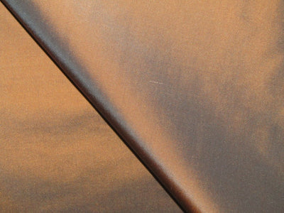 100% pure silk taffeta fabric iridescent COPPER x BLUE 54" wide TAF244